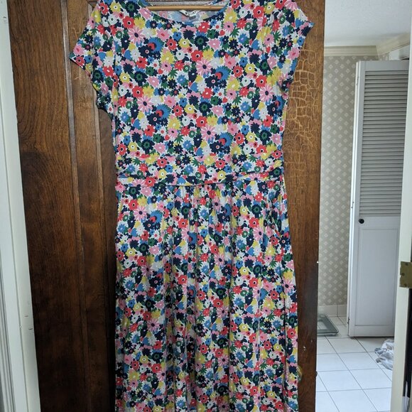 Boden Amelie Jersey Dress Multi Paintbox Ditsy Floral Size 12 R - Picture 5 of 5
